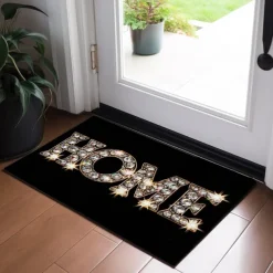 Crystal Home Doormat Floor Mats Washable Rugs Kitchen Mat Non-Slip Oil Proof Rug Indoor Outdoor Mat Bedroom Decor Bathroom Mat Entrance Rug