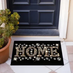 Crystal Home Doormat Floor Mats Washable Rugs Kitchen Mat Non-Slip Oil Proof Rug Indoor Outdoor Mat Bedroom Decor Bathroom Mat Entrance Rug