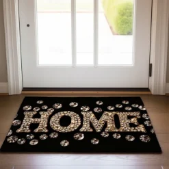 Crystal Home Doormat Floor Mats Washable Rugs Kitchen Mat Non-Slip Oil Proof Rug Indoor Outdoor Mat Bedroom Decor Bathroom Mat Entrance Rug