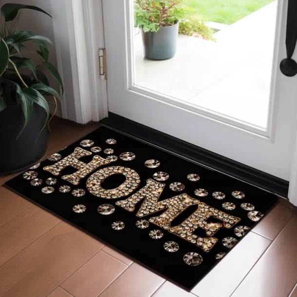 Crystal Home Doormat Floor Mats Washable Rugs Kitchen Mat Non-Slip Oil Proof Rug Indoor Outdoor Mat Bedroom Decor Bathroom Mat Entrance Rug