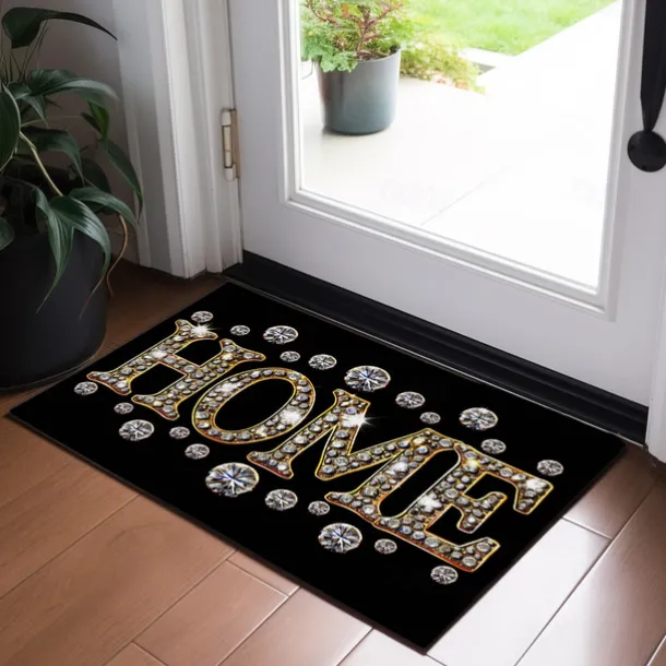 Crystal Home Doormat Floor Mats Washable Rugs Kitchen Mat Non-Slip Oil Proof Rug Indoor Outdoor Mat Bedroom Decor Bathroom Mat Entrance Rug