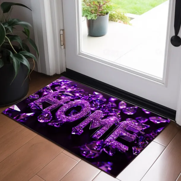 Crystal Home Doormat Floor Mats Washable Rugs Kitchen Mat Non-Slip Oil Proof Rug Indoor Outdoor Mat Bedroom Decor Bathroom Mat Entrance Rug