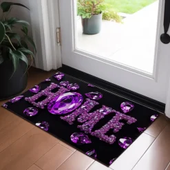 Crystal Home Doormat Floor Mats Washable Rugs Kitchen Mat Non-Slip Oil Proof Rug Indoor Outdoor Mat Bedroom Decor Bathroom Mat Entrance Rug