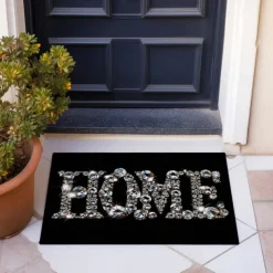 Crystal Home Doormat Floor Mats Washable Rugs Kitchen Mat Non-Slip Oil Proof Rug Indoor Outdoor Mat Bedroom Decor Bathroom Mat Entrance Rug