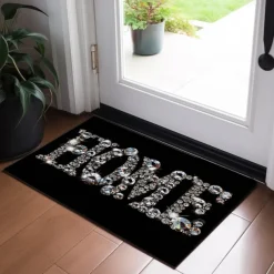 Crystal Home Doormat Floor Mats Washable Rugs Kitchen Mat Non-Slip Oil Proof Rug Indoor Outdoor Mat Bedroom Decor Bathroom Mat Entrance Rug