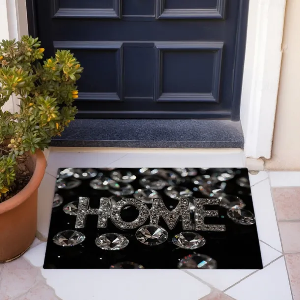 Crystal Home Doormat Floor Mats Washable Rugs Kitchen Mat Non-Slip Oil Proof Rug Indoor Outdoor Mat Bedroom Decor Bathroom Mat Entrance Rug