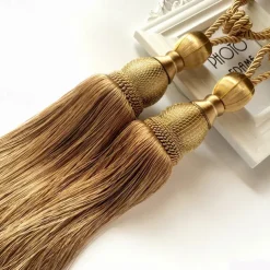 Curtain Rope with Tassels Tiebacks Tennis Ball Curtain Holder Hanging Belts Ropes Clips Fastener Tieback Curtains Accessories