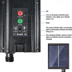 Curtain String Lights 3x1M 3x2M 3Mx3M Curtain Lights 24V Low Voltage Remote Control Solar Power Plug-in Dual Purpose String Light Thanksgiving Christmas Outdoor Party Garden Decoration Fairy Lights Gypsophila 1 set