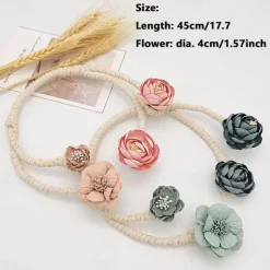 Curtain Tiebacks Clips Flower Shape Romantic French Style Decoration for Bedroom Livingroom 1pc