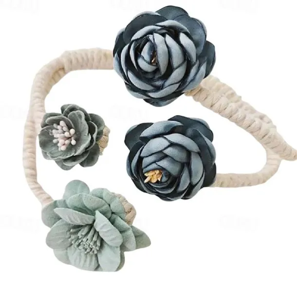 Curtain Tiebacks Clips Flower Shape Romantic French Style Decoration for Bedroom Livingroom 1pc