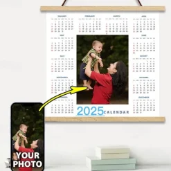 Custom Calendar 2025 Calendar Posters with Hangers Wall Art Canvas Prints and Poster Personalized Poster