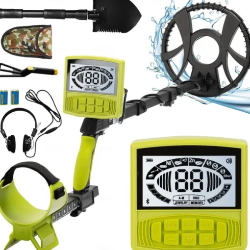 Custom Handheld Gold Metal Detector - Waterproof Outdoor Treasure Hunting & Archaeology Tool with 5 Professional Modes, 11" Waterproof Coil & Adjustable Stem