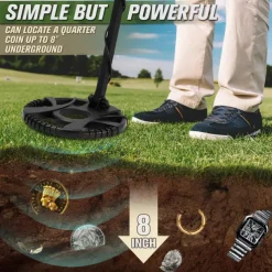 Custom Handheld Gold Metal Detector - Waterproof Outdoor Treasure Hunting & Archaeology Tool with 5 Professional Modes, 11