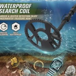 Custom Handheld Gold Metal Detector - Waterproof Outdoor Treasure Hunting & Archaeology Tool with 5 Professional Modes, 11