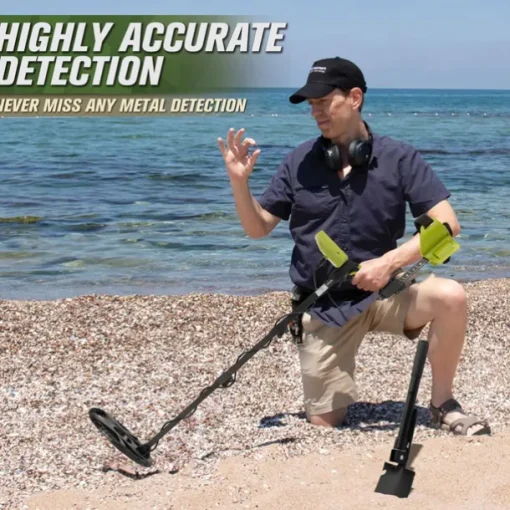Custom Handheld Gold Metal Detector - Waterproof Outdoor Treasure Hunting & Archaeology Tool with 5 Professional Modes, 11" Waterproof Coil & Adjustable Stem