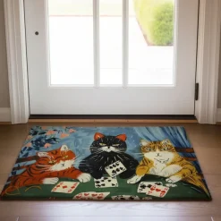Cute Cates Doormat Kitchen Mat Floor Mat Non-Slip Area Rug Oil Proof Rug Indoor Outdoor Mat Bedroom Decor Bathroom Mat Entrance Rug