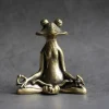 Cute Sitting Frog Statue Incense Holder Yoga Frog Sculpture Home Office Desk Decoration Ornament Gift
