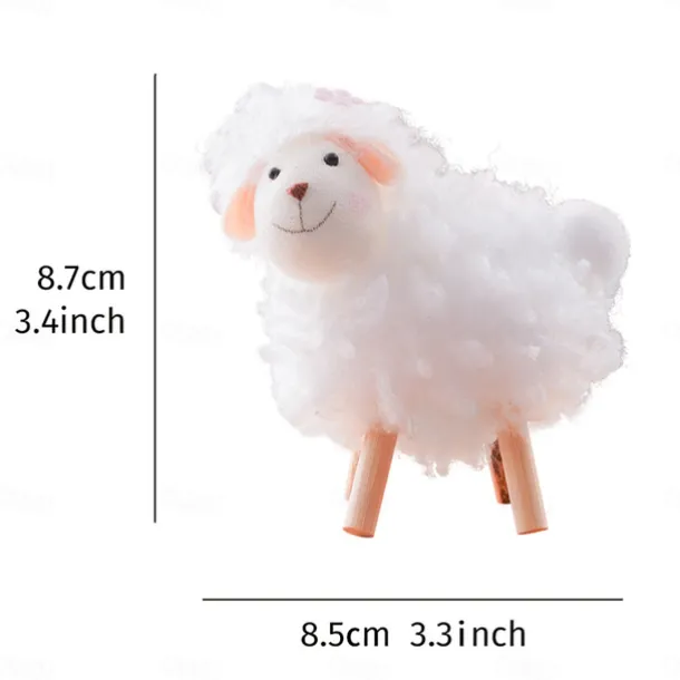 Cute Wooden Sheep Decor – Islamic Festival Table Ornament with Writable Sign for Ramadan & Eid, Adorable Gift for Celebrations & Party Decorations