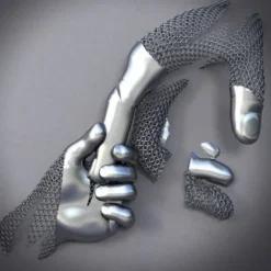 3D Wall Art Love Heart Prints/Posters Metal Sculpture Couple Hug Modern Picture Home Decoration Wall Hanging Gift Rolled Canvas Unframed Unstretched