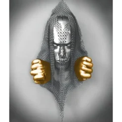 3D Wall Art Love Heart Prints/Posters Metal Sculpture Couple Hug Modern Picture Home Decoration Wall Hanging Gift Rolled Canvas Unframed Unstretched