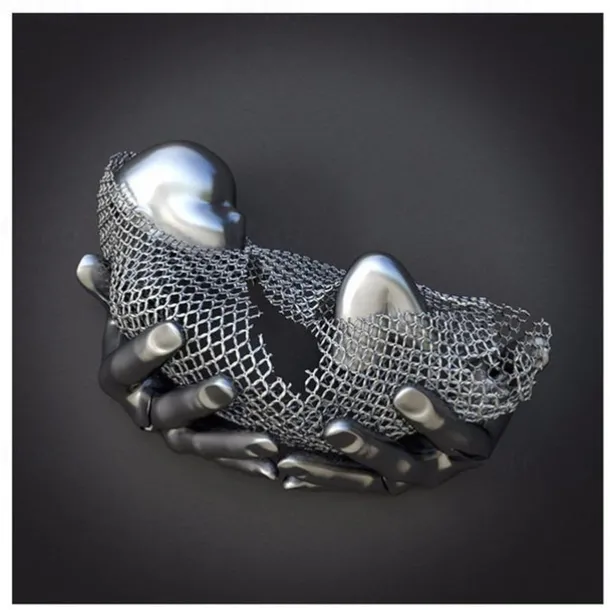 3D Wall Art Love Heart Prints/Posters Metal Sculpture Couple Hug Modern Picture Home Decoration Wall Hanging Gift Rolled Canvas Unframed Unstretched