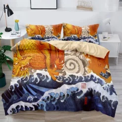 3D Bedding Dragon print Print Duvet Cover Bedding Sets Comforter Cover with 1 print Print Duvet Cover or Coverlet，2 Pillowcases for Double/Queen/King