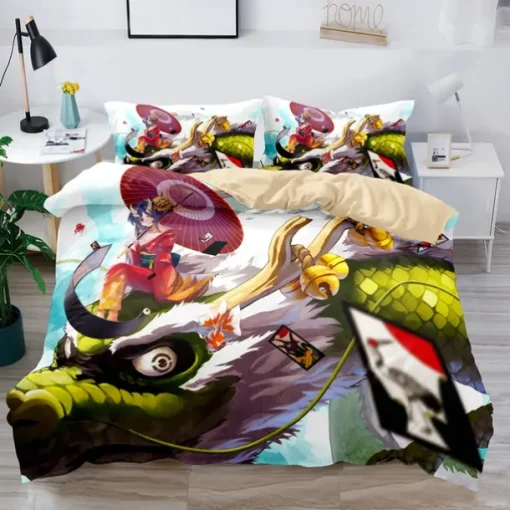 3D Bedding Dragon print Print Duvet Cover Bedding Sets Comforter Cover with 1 print Print Duvet Cover or Coverlet，2 Pillowcases for Double/Queen/King