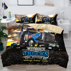 3D Bedding Farm Tractor print Print Duvet Cover Bedding Sets Comforter Cover with 1 print Print Duvet Cover or Coverlet，2 Pillowcases for Double/Queen/King
