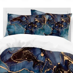 3D Bedding Marble Printed print Print Duvet Cover Bedding Sets Comforter Cover with 1 print Print Duvet Cover or Coverlet，2 Pillowcases for Double/Queen/King