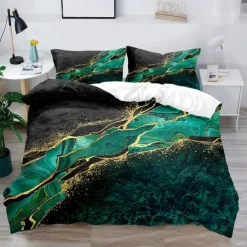 3D Bedding Marble Printed print Print Duvet Cover Bedding Sets Comforter Cover with 1 print Print Duvet Cover or Coverlet，2 Pillowcases for Double/Queen/King