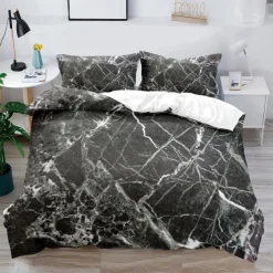 3D Bedding Marble Printed print Print Duvet Cover Bedding Sets Comforter Cover with 1 print Print Duvet Cover or Coverlet，2 Pillowcases for Double/Queen/King