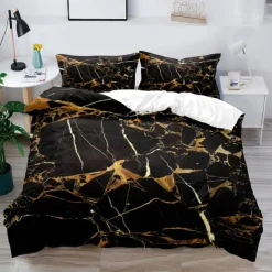 3D Bedding Marble Printed print Print Duvet Cover Bedding Sets Comforter Cover with 1 print Print Duvet Cover or Coverlet，2 Pillowcases for Double/Queen/King