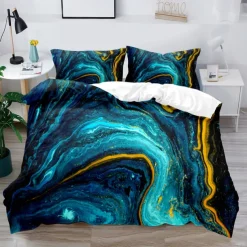 3D Bedding Marble Printed print Print Duvet Cover Bedding Sets Comforter Cover with 1 print Print Duvet Cover or Coverlet，2 Pillowcases for Double/Queen/King