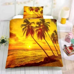 3D Bedding Summer Beach Ocean Marine Life print Print Duvet Cover Bedding Sets Comforter Cover with 1 print Print Duvet Cover or Coverlet，2 Pillowcases for Double/Queen/King