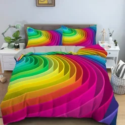 3D Bedding Vortex print Print Duvet Cover Queen King Size Bedding Sets Comforter Cover with 1 print Print Duvet Cover or Coverlet，2 Pillowcases