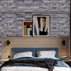 3D Brick Wallpaper Stone Self-Adhesive Peel and Stick Removable Contact Paper Refurbish Apartment Dorm Shop Strange Wall Brick Sticker For Bathroom Decor 17.7''x39.37''