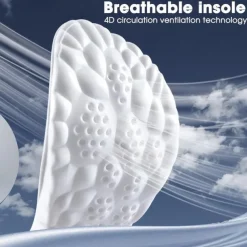 4D Cloud Technology Sports Insoles Soft, Breathable Shock-Absorbing Cushioning for Optimal Orthopedic Care