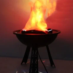 3D Fake Fire Light, Hanging LED Flame Light, Artificial Silk Flame Stage Effect Light, Realistic Campfire Lamp Prop Flame Light for Halloween, Christmas, Festival, New Year, Party Decor