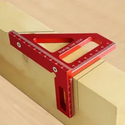3D Multi-Angle Measuring Ruler,45/90 Degree Aluminum Alloy Woodworking Square Protractor,Drawing Line Ruler, Miter Triangle Ruler High Precision Layout Measuring Tool for Engineer Carpenter