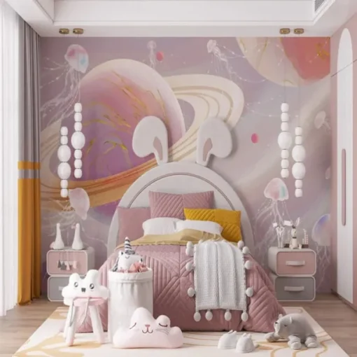 3D Mural Wallpaper Solar System Galaxy Planet Wall Sticker Covering Print Peel and Stick Removable PVC / Vinyl Material Self Adhesive / Adhesive Required Wall Decor Wall Mural for Living Room Bedroom