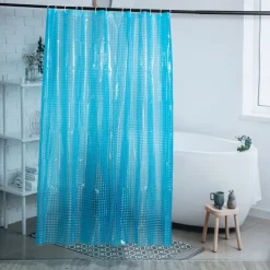 3D PEVA Shower Curtain Liner Waterproof 180x180cm 70
