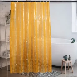 3D PEVA Shower Curtain Liner Waterproof 180x180cm 70