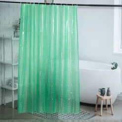 3D PEVA Shower Curtain Liner Waterproof 180x180cm 70