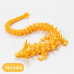3D Printed Crystal Dragon Gem Dragon 3D Articulated Dragon Toys Rotatable and Dragon Chinese Flexible Realistic Ornament