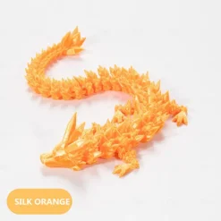 3D Printed Crystal Dragon Gem Dragon 3D Articulated Dragon Toys Rotatable and Dragon Chinese Flexible Realistic Ornament