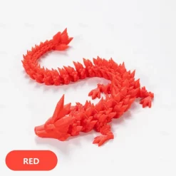 3D Printed Crystal Dragon Gem Dragon 3D Articulated Dragon Toys Rotatable and Dragon Chinese Flexible Realistic Ornament