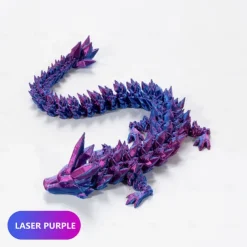 3D Printed Crystal Dragon Gem Dragon 3D Articulated Dragon Toys Rotatable and Dragon Chinese Flexible Realistic Ornament