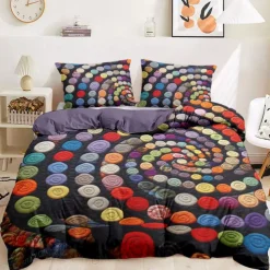 3D Quilt Art Pattern Duvet Cover Set Ducvet Cover Set Soft 3-Piece Luxury Cotton Bedding Set Home Decor Gift King Queen Duvet Cover