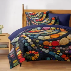 3D Quilt Art Pattern Duvet Cover Set Ducvet Cover Set Soft 3-Piece Luxury Cotton Bedding Set Home Decor Gift King Queen Duvet Cover