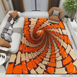 3D Vortex Door Mat Anti-Slip Non Skid Outdoor Rug Floor Mat Area Rug Front Door Livingroom Bedroom 1pc